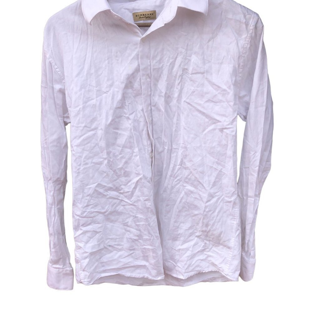 VINTAGE Burberry Shirt Large White - Picture 6 of 10